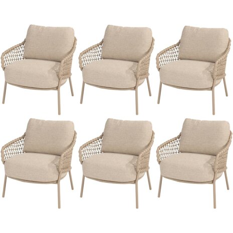 4 Seasons Outdoor Sardinia low dining tuinstoel latte 4 Seasons Outdoor set van 6 4 Seasons Outdoor Sardinia low dining tuinstoel latte 4 Seasons Outdoor set van 6