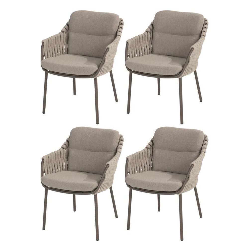 4 Seasons Outdoor Montera dining tuinstoel terre 4 Seasons Outdoor set van 4
