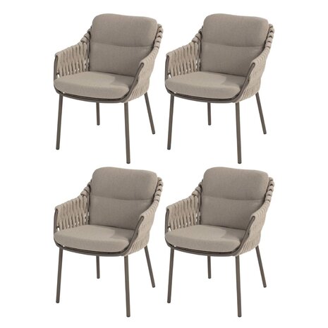 4 Seasons Outdoor Montera dining tuinstoel terre 4 Seasons Outdoor set van 4