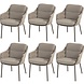 4 Seasons Outdoor Montera dining tuinstoel terre 4 Seasons Outdoor set van 6