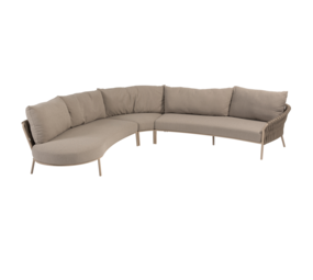 4 Seasons Outdoor Comino organische hoek loungeset 3 delig latte 4 Seasons Outdoor