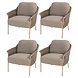 4 Seasons Outdoor Comino low dining tuinstoel latte 4 Seasons Outdoor set van 4 4 Seasons Outdoor Comino low dining tuinstoel latte 4 Seasons Outdoor set van 4