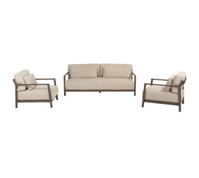 4 Seasons Outdoor Capresi stoel bank loungeset 3 delig terre 4 Seasons Outdoor 4 Seasons Outdoor Capresi stoel bank loungeset 3 delig terre 4 Seasons Outdoor