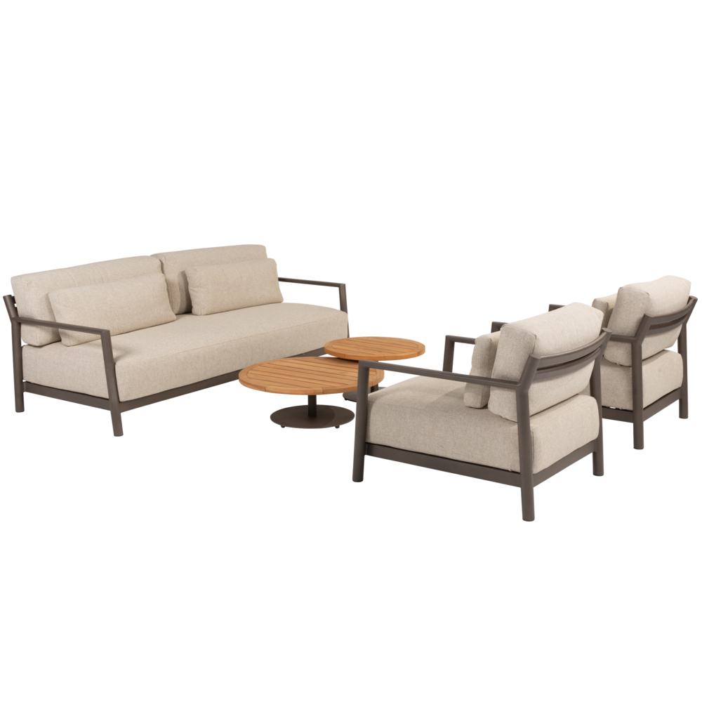 4 Seasons Outdoor Volta Capresi stoel bank loungeset 5 delig teak terre 4 Seasons Outdoor 4 Seasons Outdoor Volta Capresi stoel bank loungeset 5 delig teak terre 4 Seasons Outdoor