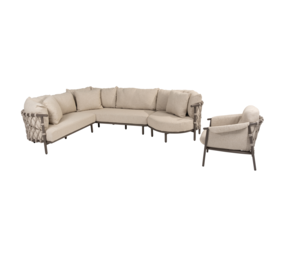 4 Seasons Outdoor Ezra modulaire hoek loungeset 4 delig terre 4 Seasons Outdoor 4 Seasons Outdoor Ezra modulaire hoek loungeset 4 delig terre 4 Seasons Outdoor