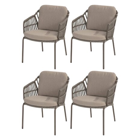 4 Seasons Outdoor Capalbio dining tuinstoel terre 4 Seasons Outdoor set van 4 4 Seasons Outdoor Capalbio dining tuinstoel terre 4 Seasons Outdoor set van 4
