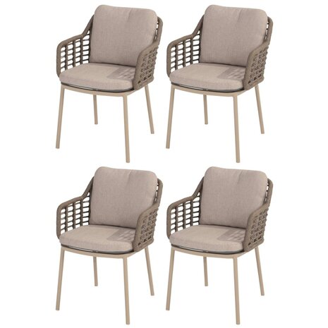 Taste 4SO Puglia dining tuinstoel latte Taste 4SO set van 4 Taste 4SO Puglia dining tuinstoel latte Taste 4SO set van 4