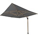 4 Seasons Outdoor Hacienda zweefparasol 300x400 cm houtlook frame charcoal 4 Seasons Outdoor met 125 KG voet en hoes