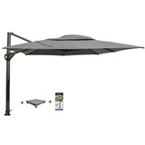 4 Seasons Outdoor Hacienda zweefparasol 300x400 cm antraciet  4-Seasons Outdoor met 120 KG voet en hoes