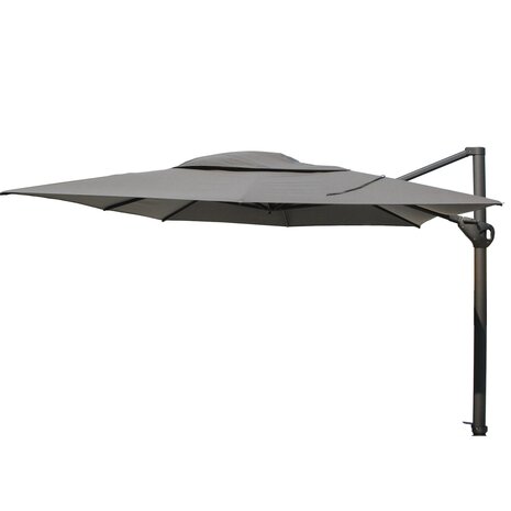 4 Seasons Outdoor Hacienda zweefparasol 300x400 cm antraciet  4-Seasons Outdoor met 120 KG voet en hoes