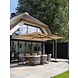4 Seasons Outdoor Finca zweefparasol 400x300 cm wenge frame beach 4 Seasons Outdoor met 120 KG voet en hoes