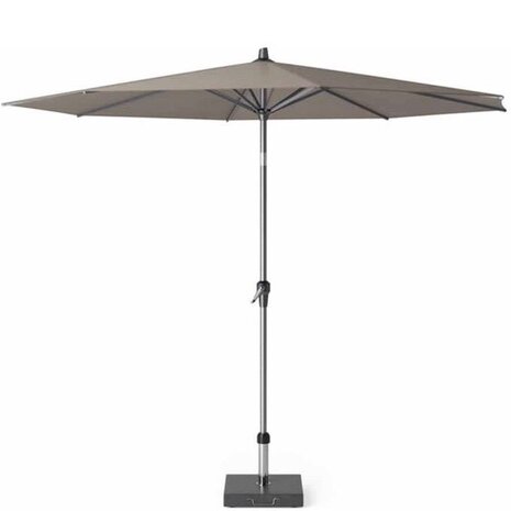 Platinum Riva premium parasol 300 cm rond havanna met kniksysteem met 40 KG voet en hoes Platinum Riva premium parasol 300 cm rond havanna met kniksysteem met 40 KG voet en hoes