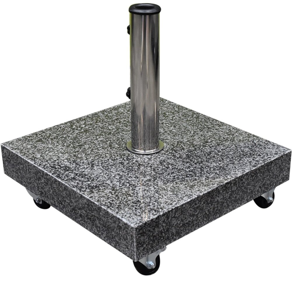 Platinum Riva premium parasol 300 cm rond manhattan met kniksysteem met 40 KG voet en hoes Platinum Riva premium parasol 300 cm rond manhattan met kniksysteem met 40 KG voet en hoes