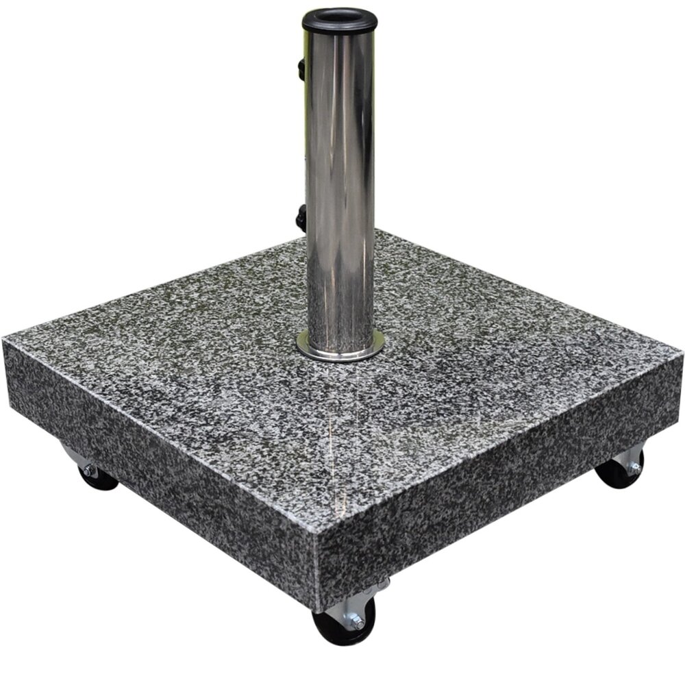 Platinum Riva parasol 250 cm rond wit met kniksysteem met 40KG voet en hoes Platinum Riva parasol 250 cm rond wit met kniksysteem met 40KG voet en hoes