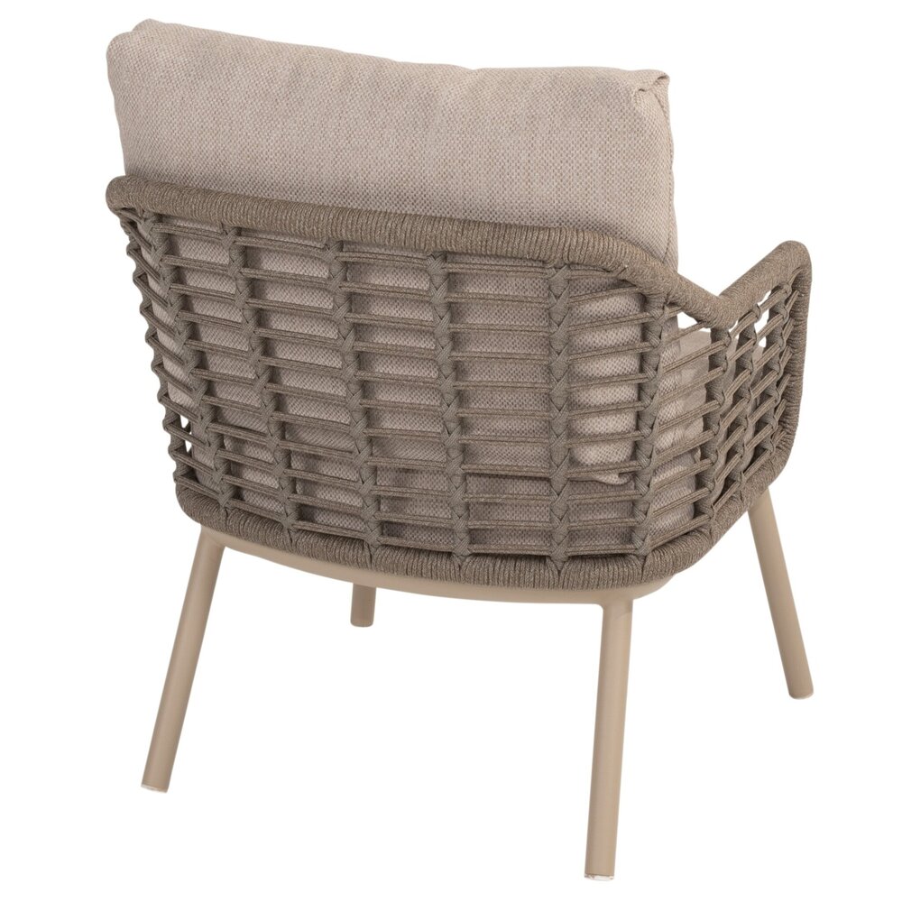 4 Seasons Outdoor Puglia Nevada low dining tuinset 250x105xH69 cm 7 delig latte met deens ovaal keramiek 4 Seasons Outdoor