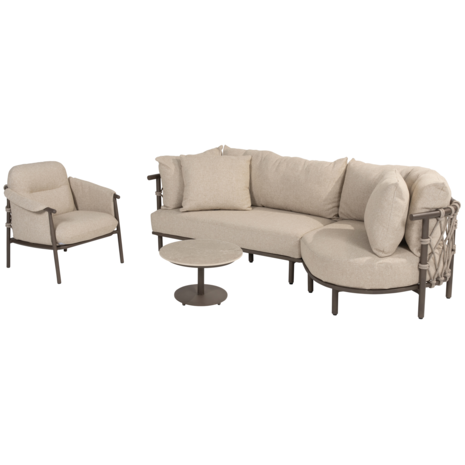 4 Seasons Outdoor Ezra chaise longue organische loungeset 4 delig keramiek terre 4 Seasons Outdoor 4 Seasons Outdoor Ezra chaise longue organische loungeset 4 delig keramiek terre 4 Seasons Outdoor