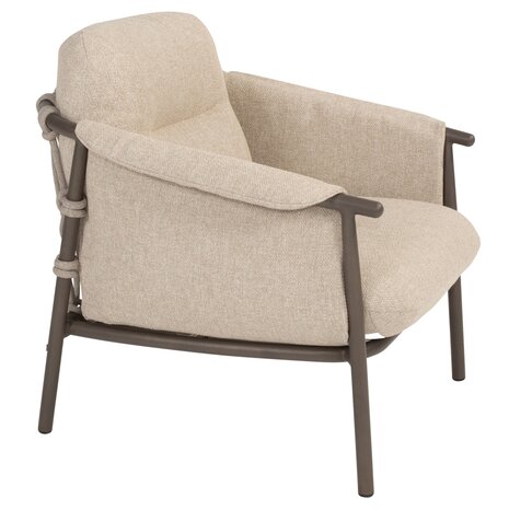 4 Seasons Outdoor Ezra chaise longue organische loungeset 3 delig terre 4 Seasons Outdoor