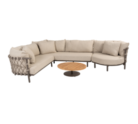 4 Seasons Outdoor Ezra modulaire organische hoek loungeset 4 delig teak terre 4 Seasons Outdoor 4 Seasons Outdoor Ezra modulaire organische hoek loungeset 4 delig teak terre 4 Seasons Outdoor