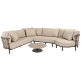 4 Seasons Outdoor Ezra modulaire organiche hoek loungeset 4 delig keramiek terre 4 Seasons Outdoor