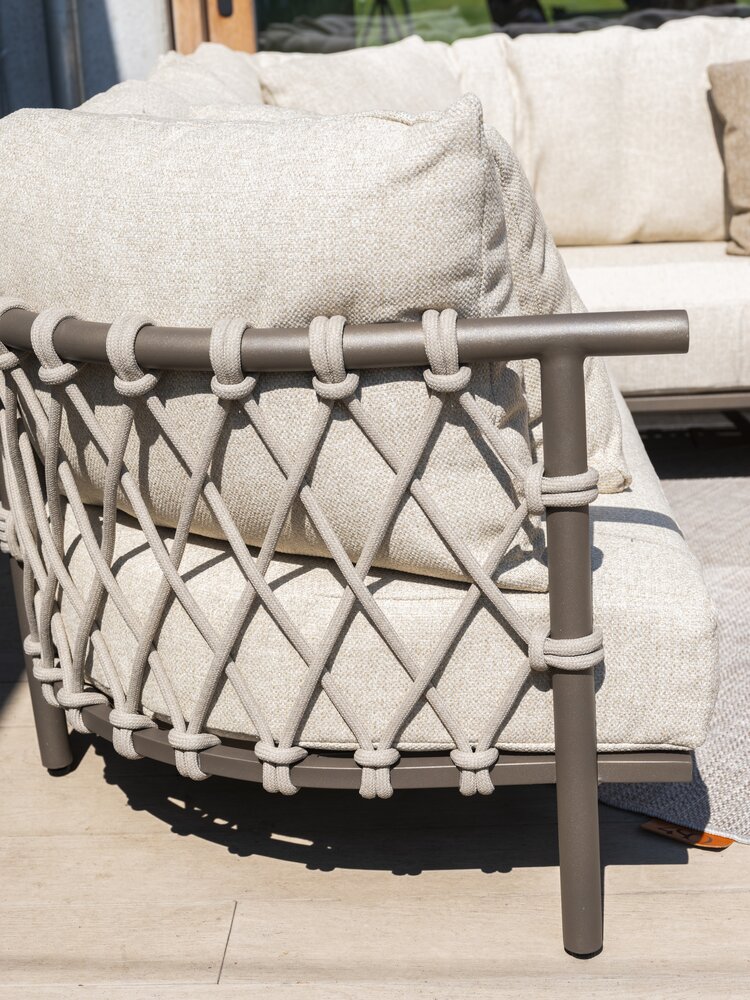 4 Seasons Outdoor Ezra modulaire organiche hoek loungeset 4 delig keramiek terre 4 Seasons Outdoor