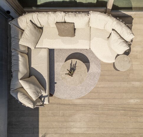 4 Seasons Outdoor Ezra modulaire organiche hoek loungeset 4 delig keramiek terre 4 Seasons Outdoor