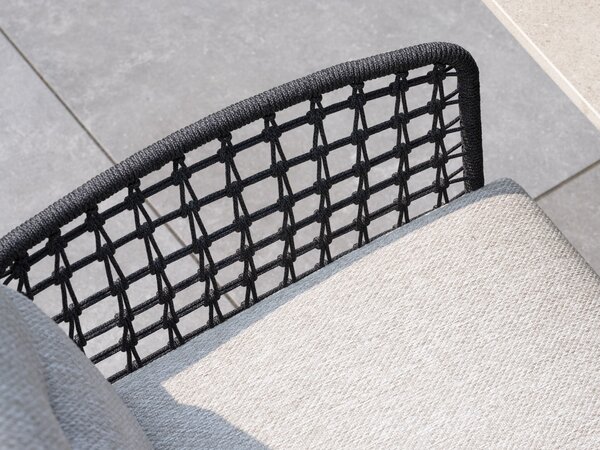 4 Seasons Outdoor Rhodos Locarno dining tuinset 130 cm 5 delig rond Hpl antraciet 4 Seasons Outdoor