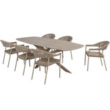 Taste 4SO Sienna Prado dining tuinset 240x105xH75 cm 7 delig latte met keramisch deens ovaal blad Taste 4SO Taste 4SO Sienna Prado dining tuinset 240x105xH75 cm 7 delig latte met keramisch deens ovaal blad Taste 4SO