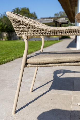 Taste 4SO Sienna Donato dining tuinset 160xH75 cm 7 delig keramiek latte Taste 4SO