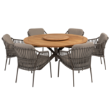 4 Seasons Outdoor Prado Capalbio dining tuinset 8 delig 160x H75cm rond teak terre met Lazy Susan 4 Seasons Outdoor 4 Seasons Outdoor Prado Capalbio dining tuinset 8 delig 160x H75cm rond teak terre met Lazy Susan 4 Seasons Outdoor