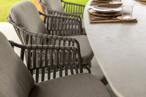 4 Seasons Outdoor Prado Capalbio dining tuinset barrel 240x105xH75 cm 7 delig keramiek terre 4 Seasons Outdoor 4 Seasons Outdoor Prado Capalbio dining tuinset barrel 240x105xH75 cm 7 delig keramiek terre 4 Seasons Outdoor