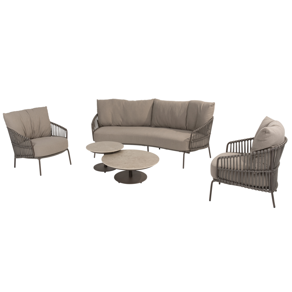 4 Seasons Outdoor Boaz Capalbio stoel bank  loungeset 5 delig keramiek rope terre 4 Seasons Outdoor