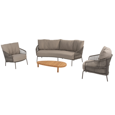 4 Seasons Outdoor Finn Capalbio stoel bank loungeset 4 delig pebble teak terre 4 Seasons Outdoor 4 Seasons Outdoor Finn Capalbio stoel bank loungeset 4 delig pebble teak terre 4 Seasons Outdoor