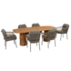 4 Seasons Outdoor Capri Jura diningset 7 delig barrel 240x110xH75 cm teak olijf 4 Seasons Outdoor 4 Seasons Outdoor Capri Jura diningset 7 delig barrel 240x110xH75 cm teak olijf 4 Seasons Outdoor