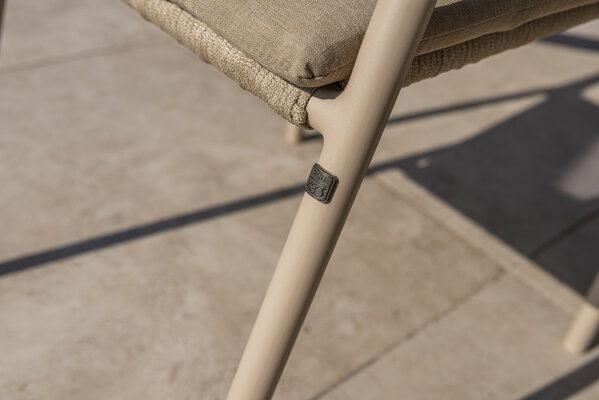 Taste 4SO Sienna Prado dining tuinset 130 cm rond 5 delig zand teak Taste 4SO