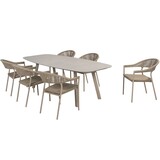 Taste 4SO Sienna Manolo dining tuinset 240x103xH75 cm  7 delig latte Taste 4SO