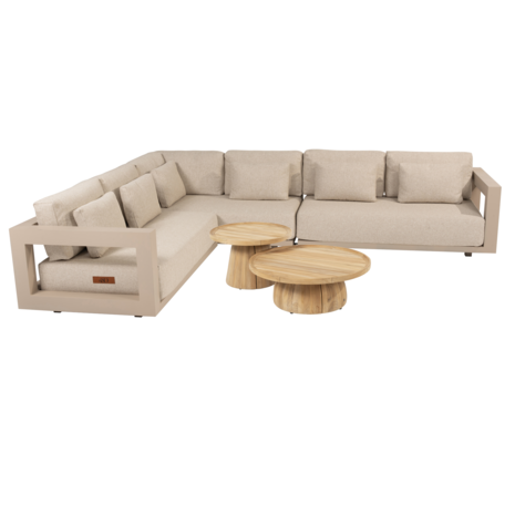 4 Seasons Outdoor Pablo Metropolitan hoek loungeset 5 delig teak latte 4 Seasons Outdoor