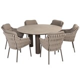 4 Seasons Outdoor Arizona Montera dining tuinset 7 delig 160 cm rond keramiek terre 4 Seasons Outdoor