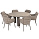 4 Seasons Outdoor Arizona Montera dining tuinset 7 delig 160 cm rond keramiek terre 4 Seasons Outdoor