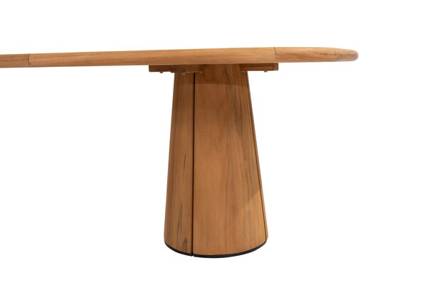 4 Seasons Outdoor Capri Montera barrel dining tuinset 7 delig 240x110xH75 cm teak terre 4 Seasons Outdoor