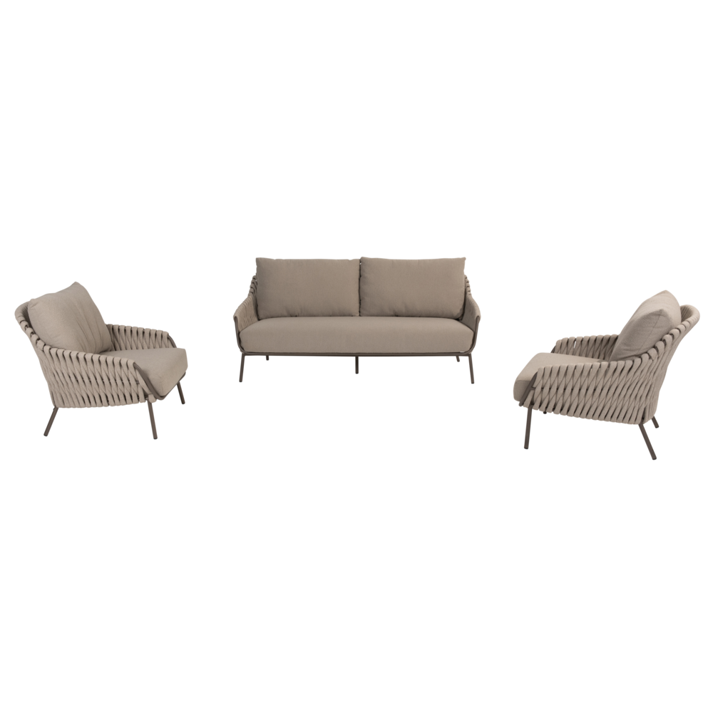 4 Seasons Outdoor Montera stoel bank loungeset 3 delig rope terre 4 Seasons Outdoor 4 Seasons Outdoor Montera stoel bank loungeset 3 delig rope terre 4 Seasons Outdoor