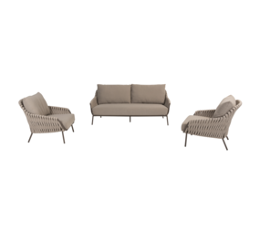 4 Seasons Outdoor Montera stoel bank loungeset 3 delig rope terre 4 Seasons Outdoor
