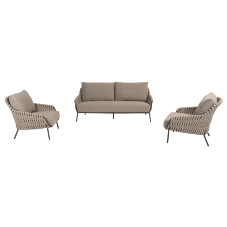 4 Seasons Outdoor Montera stoel bank loungeset 3 delig rope terre 4 Seasons Outdoor 4 Seasons Outdoor Montera stoel bank loungeset 3 delig rope terre 4 Seasons Outdoor