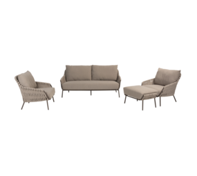 4 Seasons Outdoor Montera stoel bank loungeset 4 delig rope terre 4 Seasons Outdoor