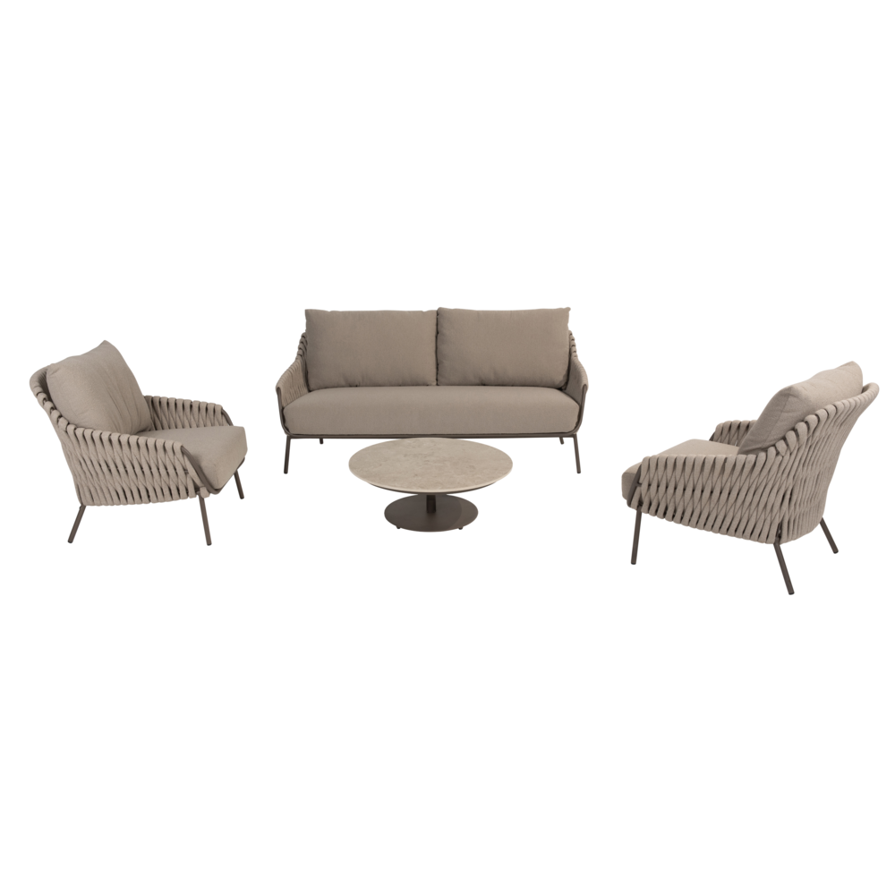 4 Seasons Outdoor Montera stoel bank loungeset 4 delig keramiek rope terre 4 Seasons Outdoor
