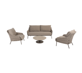 4 Seasons Outdoor Montera stoel bank loungeset 4 delig keramiek rope terre 4 Seasons Outdoor
