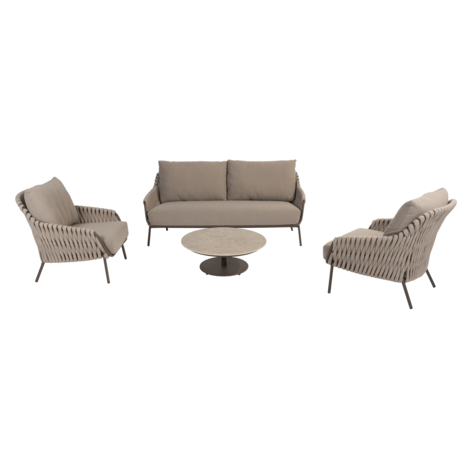4 Seasons Outdoor Montera stoel bank loungeset 4 delig keramiek rope terre 4 Seasons Outdoor