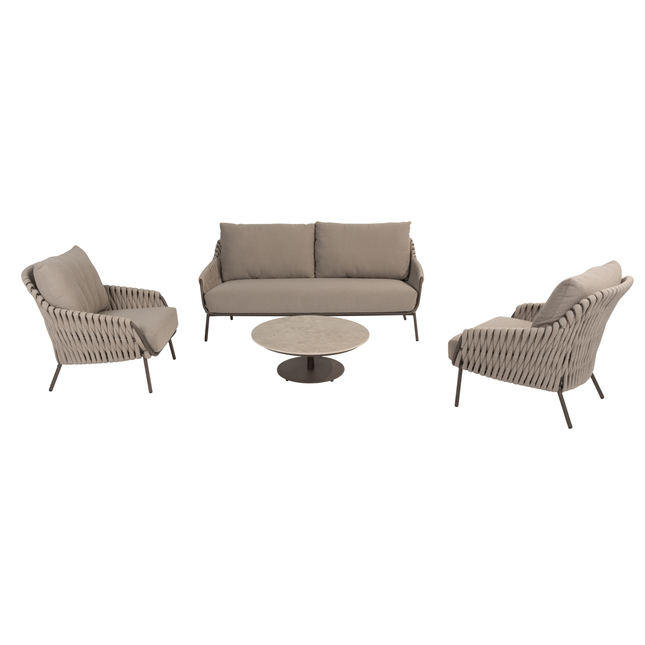 4 Seasons Outdoor Montera stoel bank loungeset 4 delig keramiek rope terre 