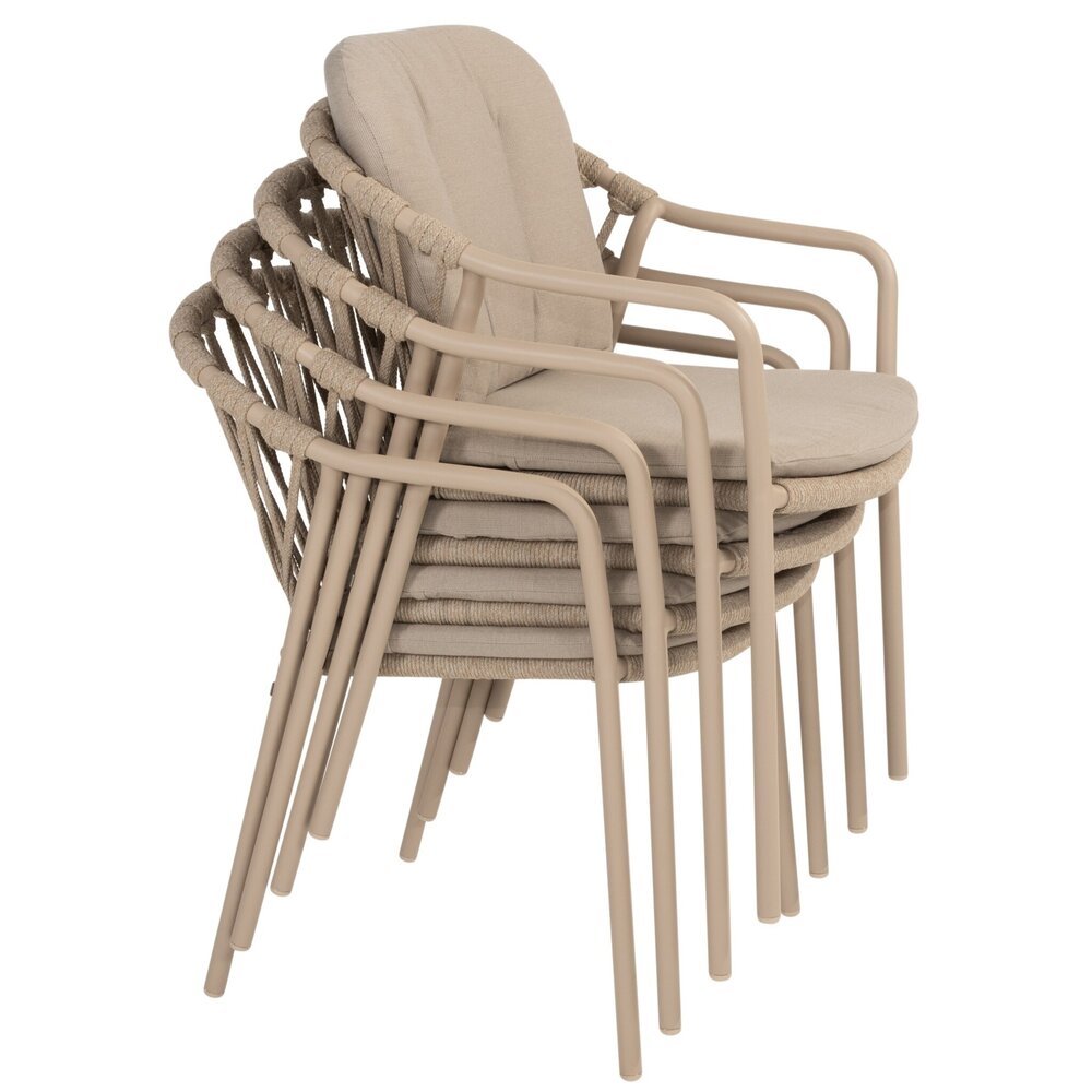 Taste 4SO Manitoba Prado dining tuinset 160 cm rond 7 delig zand teak Taste 4SO Taste 4SO Manitoba Prado dining tuinset 160 cm rond 7 delig zand teak Taste 4SO