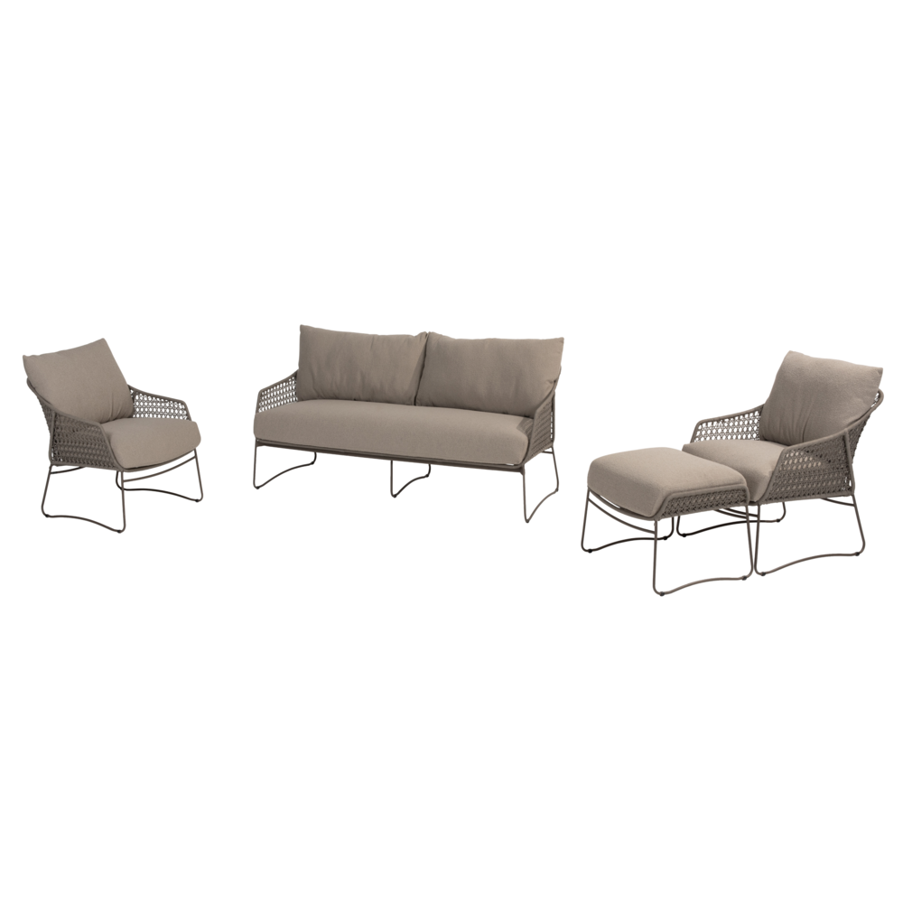 4 Seasons Outdoor Moretti stoel bank loungeset 4 delig rope terre 4 Seasons Outdoor 4 Seasons Outdoor Moretti stoel bank loungeset 4 delig rope terre 4 Seasons Outdoor