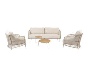 4 Seasons Outdoor Puccini stoel bank loungeset 5 delig teak latte 4 Seasons Outdoor 4 Seasons Outdoor Puccini stoel bank loungeset 5 delig teak latte 4 Seasons Outdoor